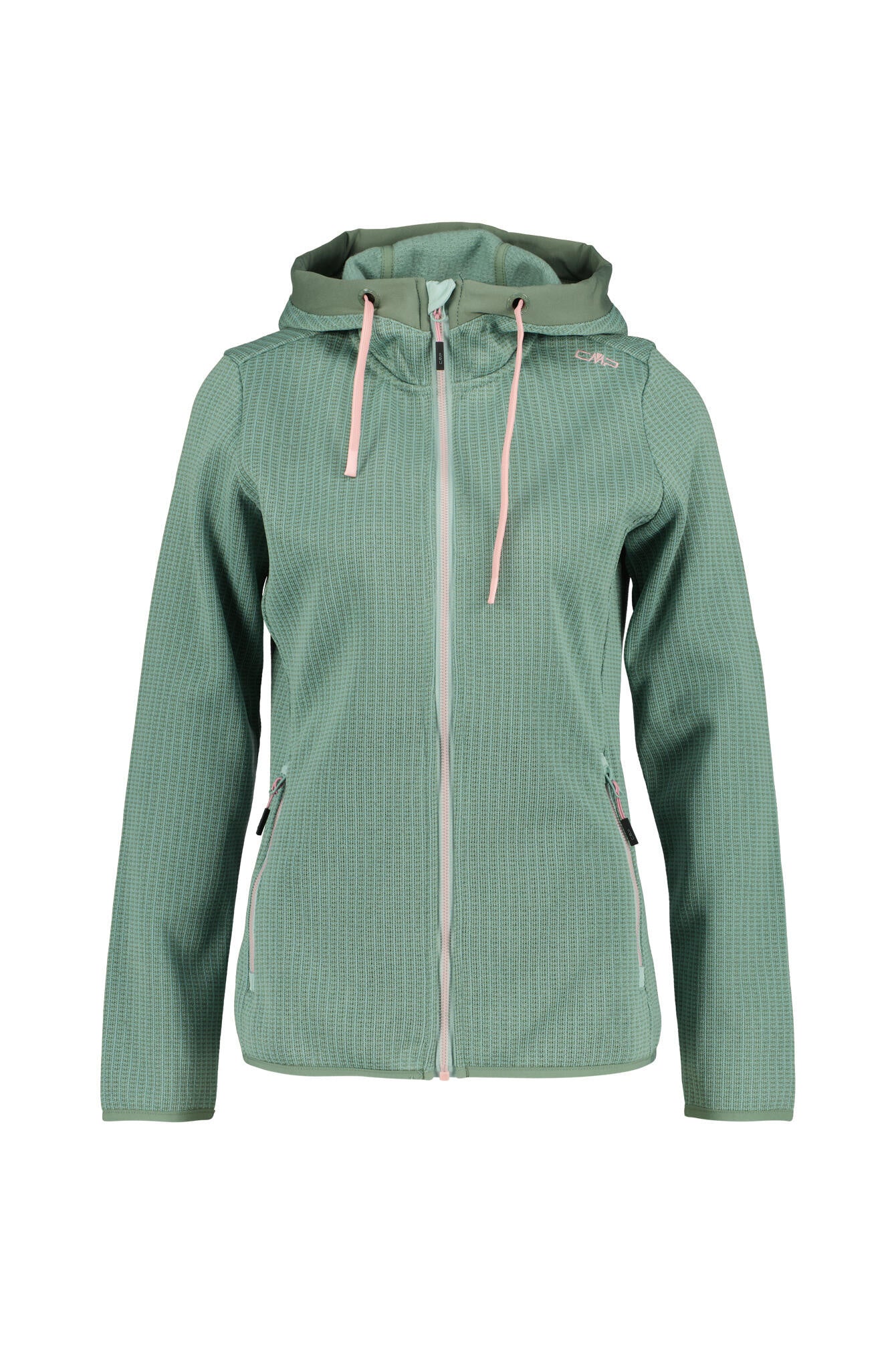 Fleecejacke mit Kapuze - 37ER-JADE-SALVIA - Grün