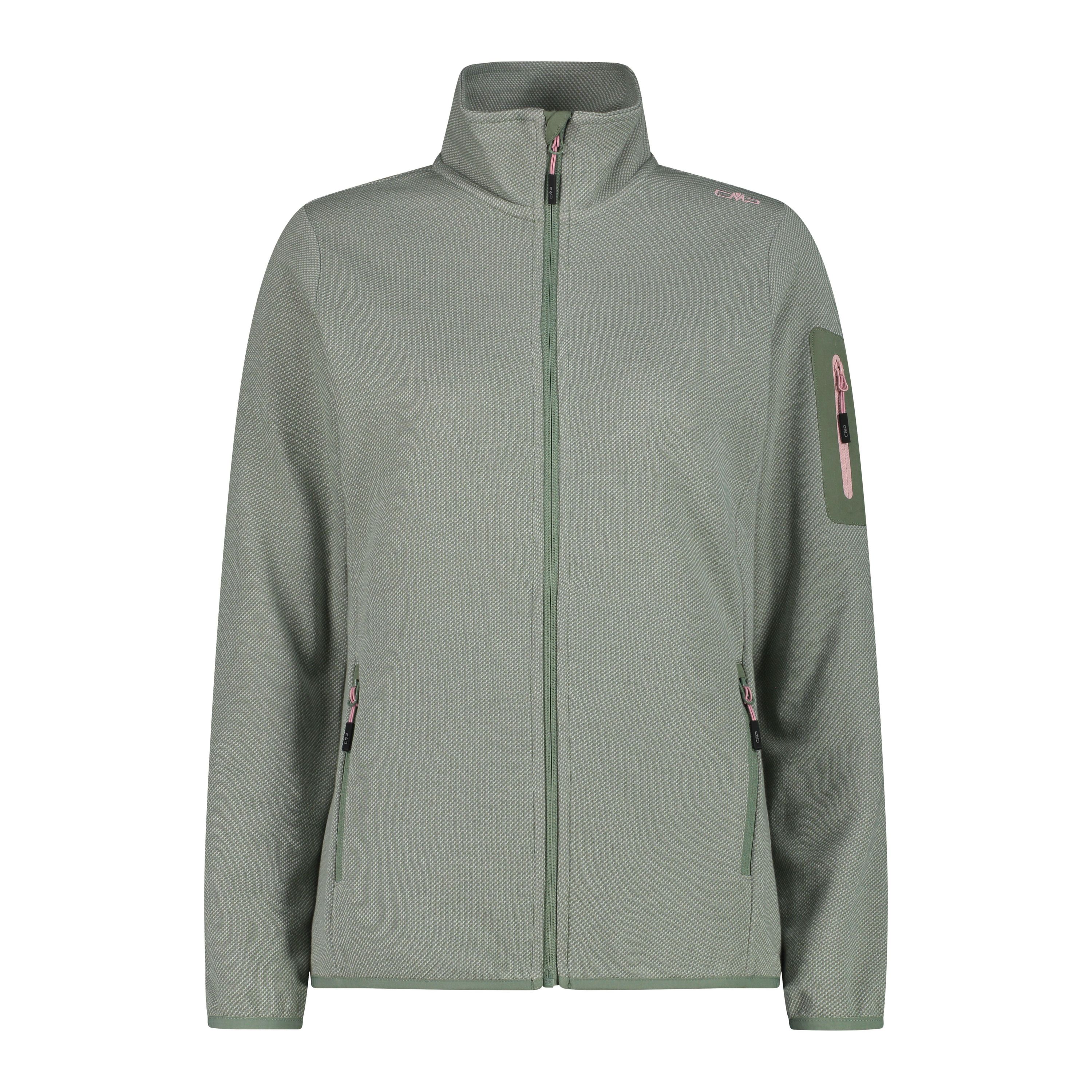 Leichte Fleecejacke mit Stehlkragen - 53ER-SALVIA-JADE - Grün