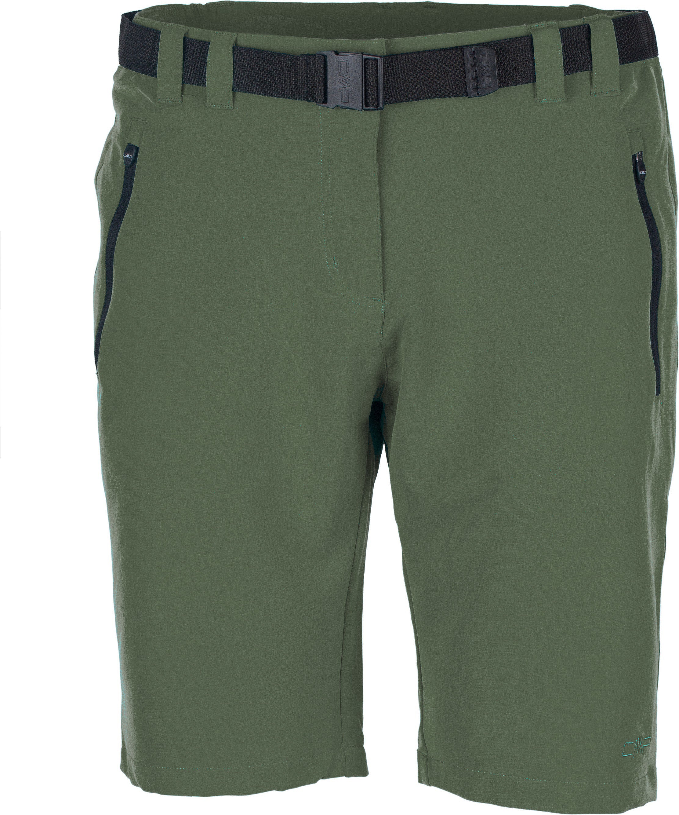 Bermuda Shorts mit Gürtel - E452-SALVIA - Grün