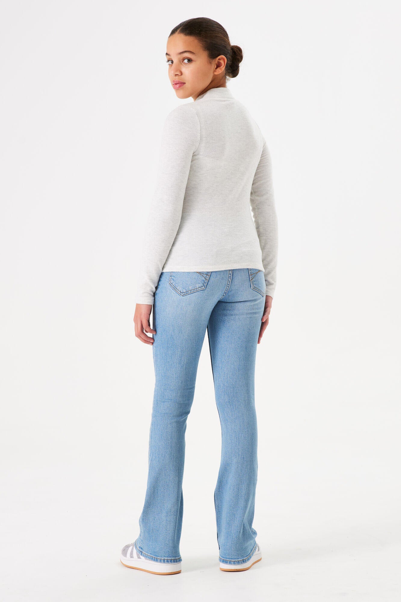 Jeans mit ausgestelltem Bein - 6397 - Blau