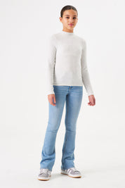 Jeans mit ausgestelltem Bein - 6397 - Blau