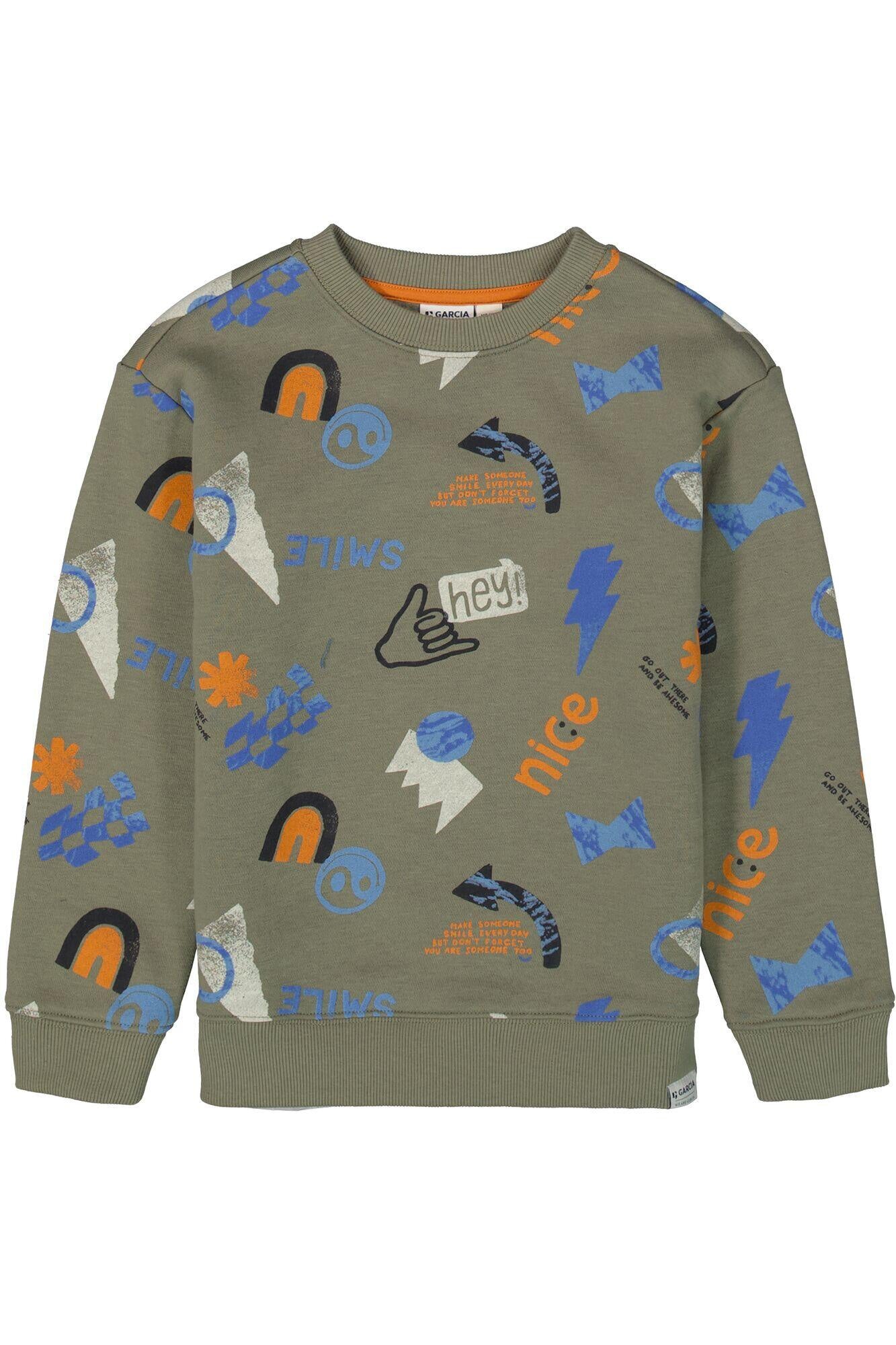 Sweatshirt mit Print - 2758 - Grün