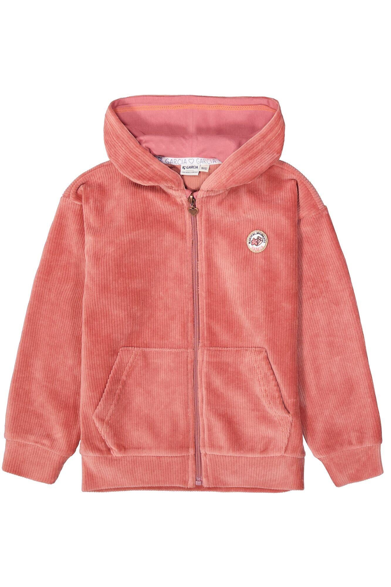 Sweatshirtjacke aus Baumwollmix - 7525 - Pink