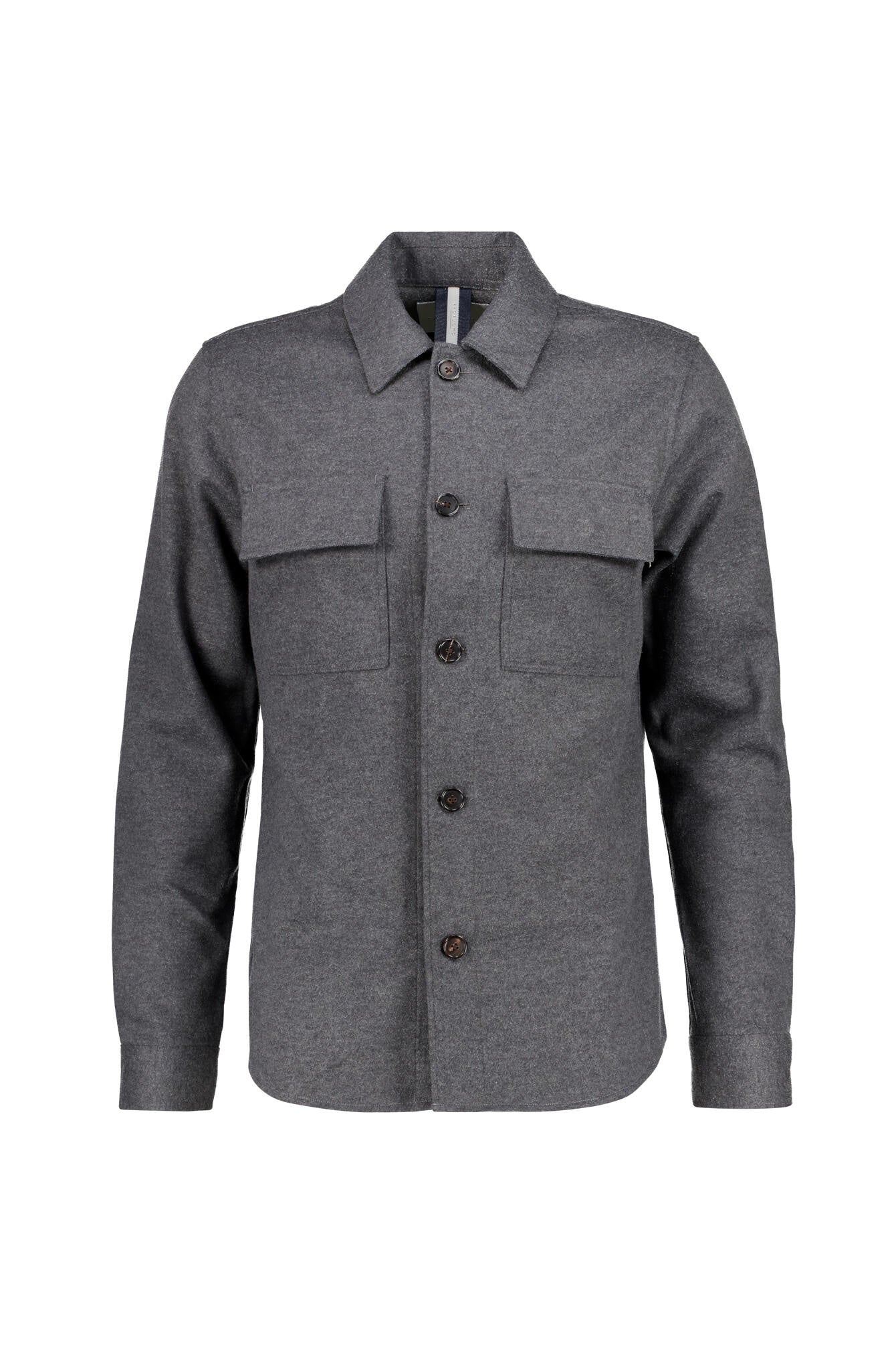 Overshirt mit aufgesetzten Taschen - B - Grau