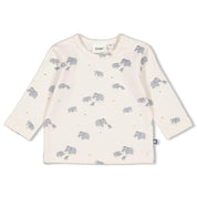 Langarmshirt mit Print - 600-Natur - Creme