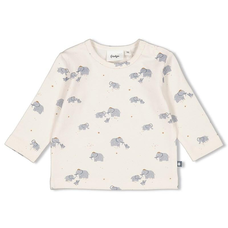 Langarmshirt mit Print - 600-Natur - Creme