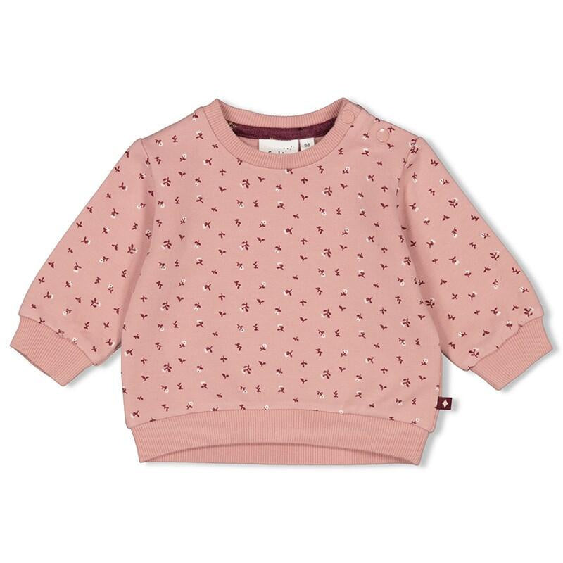 floral gemustertes Sweatshirt - 150-Rosa - Rosa