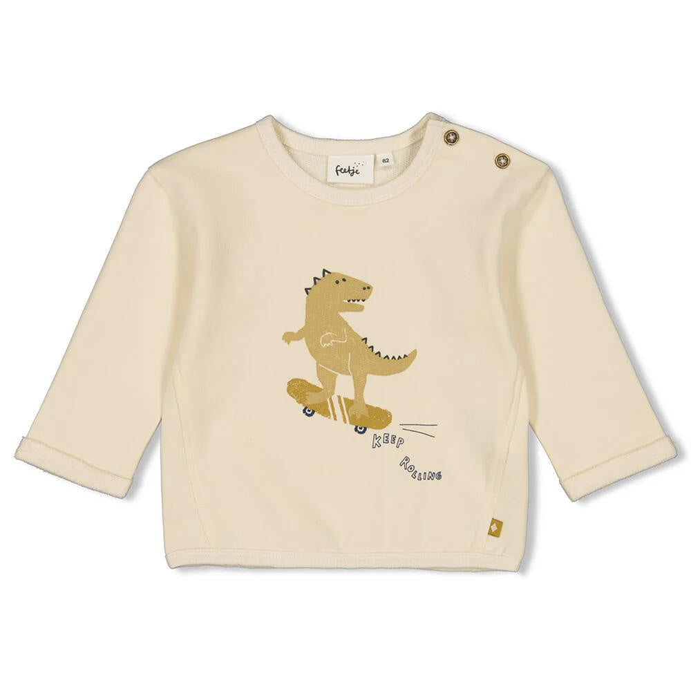 Sweatshirt mit Print - 600-Natur - Creme