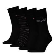 Tommy Hilfiger Classic-Socken 4-er Pack in Geschenkbox - 002-BLACK - Schwarz