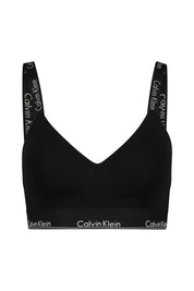 Bralette-BH mit Logo - 6WA-BLACK - Schwarz