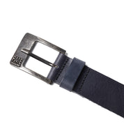 Gürtel aus Leder - 599-Navy - Blau