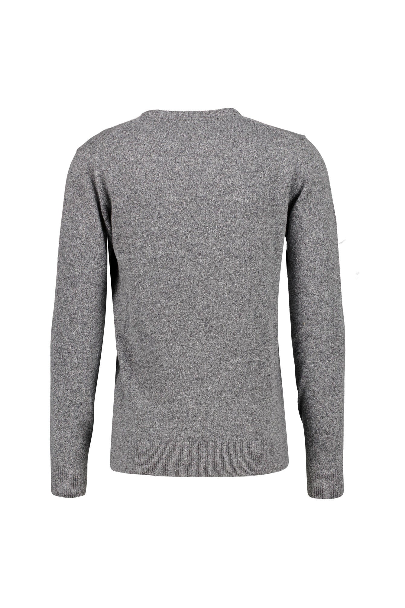 Melierter Strickpullover - GY12-Grey - Grau