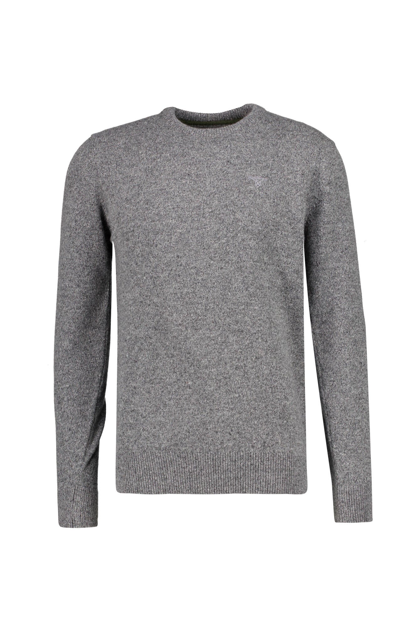 Melierter Strickpullover - GY12-Grey - Grau