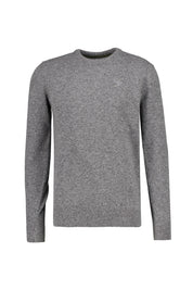 Melierter Strickpullover - GY12-Grey - Grau