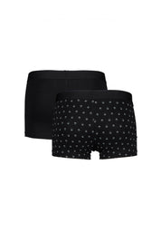 2er Set Boxershorts Gabriele - D042-Black/Black print - Schwarz