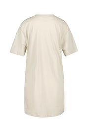 T-Shirt-Kleid mit aufgesticktem Logo - 104-LT OREWOOD BRN/SAIL - Beige